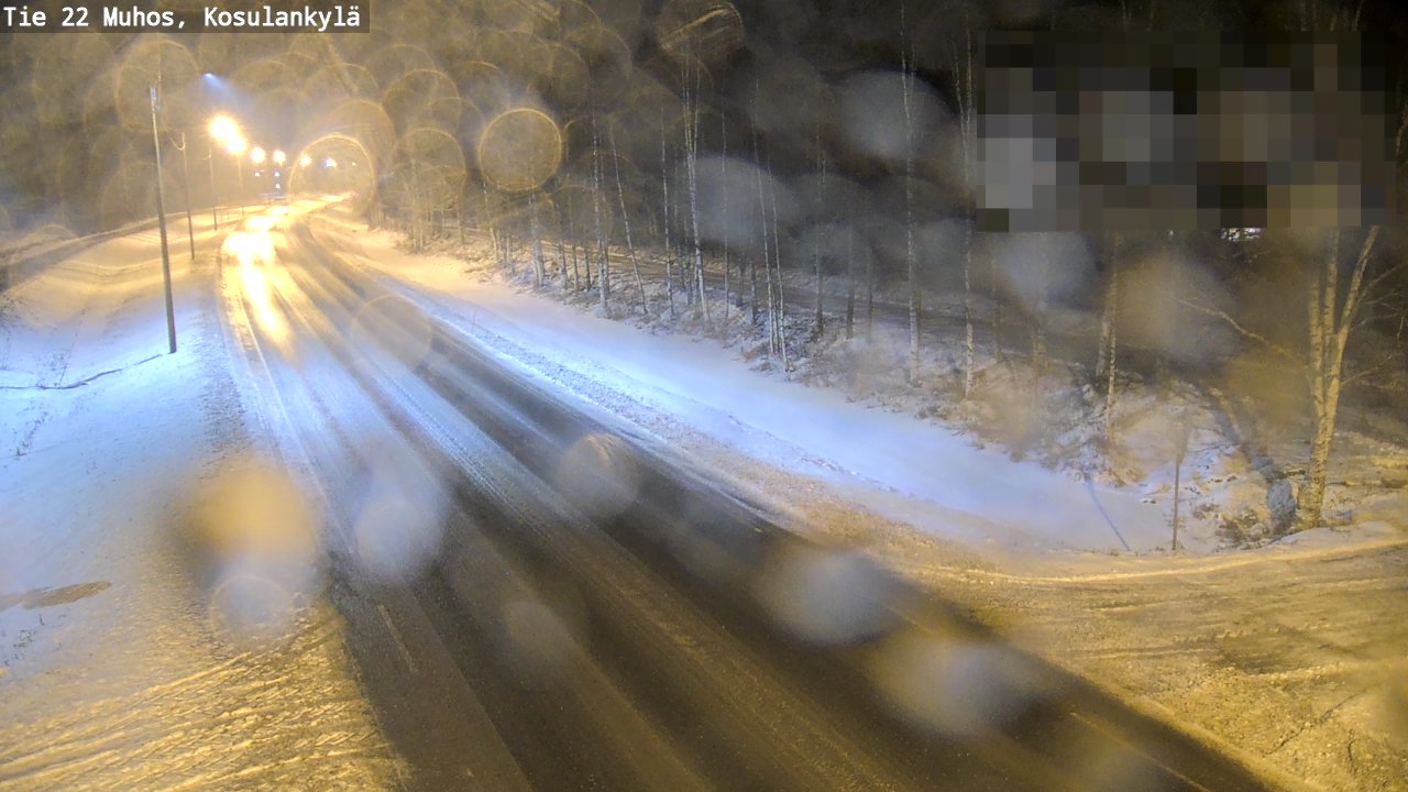 Weather Camera Image Väg 22 Muhos, Kosulankylä, Muhos, Pohjois-Pohjanmaa