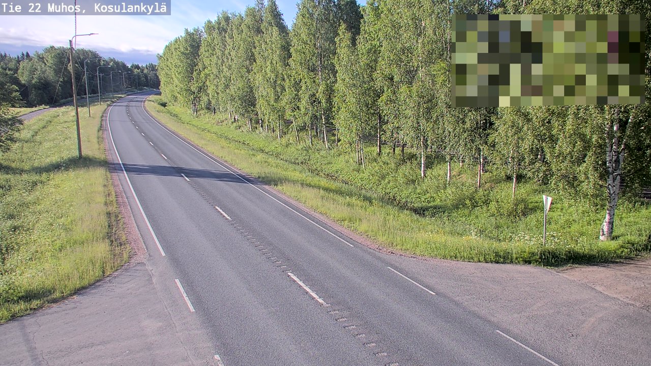 Weather Camera Image Road 22 Muhos, Kosulankylä, Muhos, Pohjois-Pohjanmaa