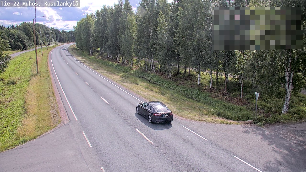 Weather Camera Image Väg 22 Muhos, Kosulankylä, Muhos, Pohjois-Pohjanmaa