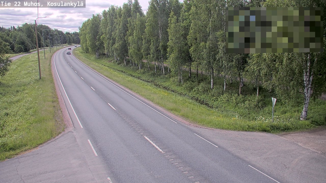 Weather Camera Image Road 22 Muhos, Kosulankylä, Muhos, Pohjois-Pohjanmaa