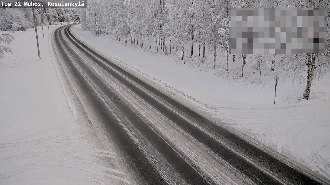 Weather Camera Image Väg 22 Muhos, Kosulankylä, Muhos, Pohjois-Pohjanmaa