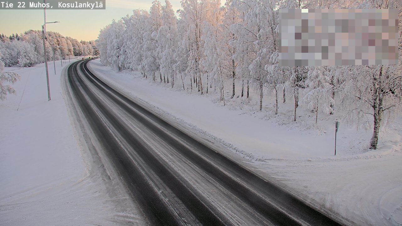 Weather Camera Image Road 22 Muhos, Kosulankylä, Muhos, Pohjois-Pohjanmaa