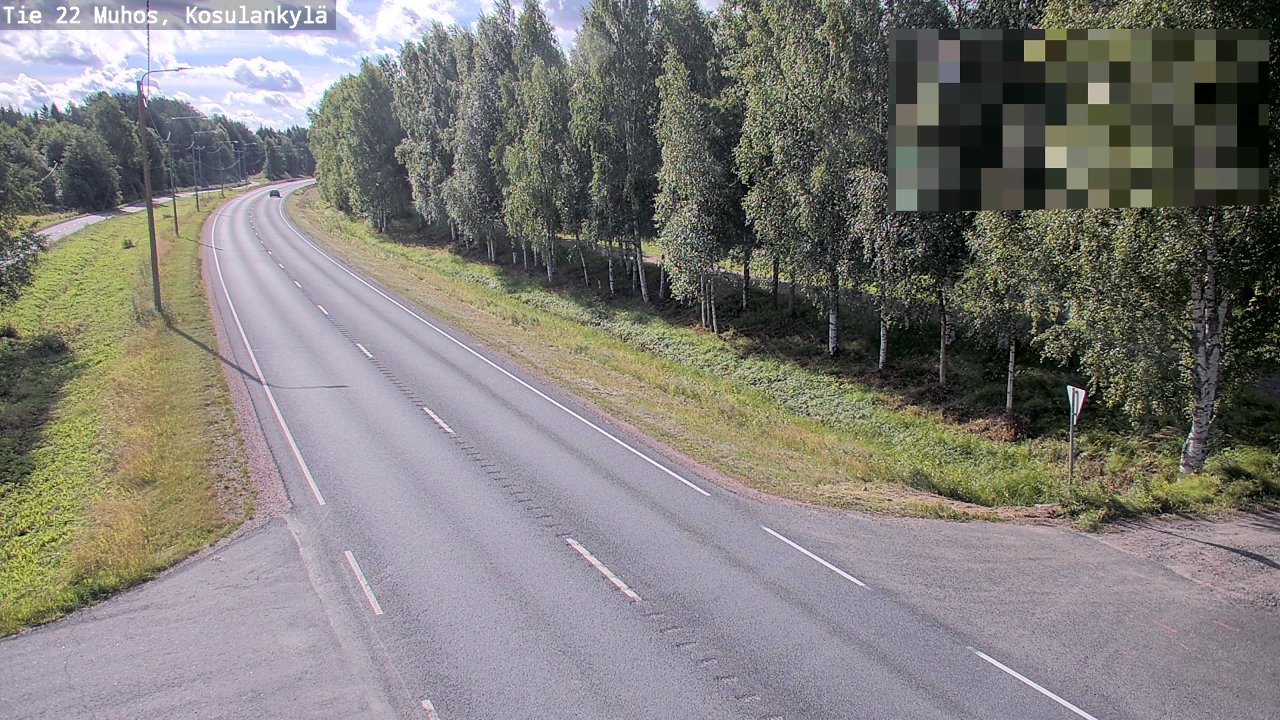 Weather Camera Image Road 22 Muhos, Kosulankylä, Muhos, Pohjois-Pohjanmaa