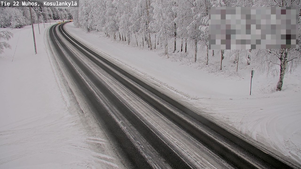Weather Camera Image Väg 22 Muhos, Kosulankylä, Muhos, Pohjois-Pohjanmaa