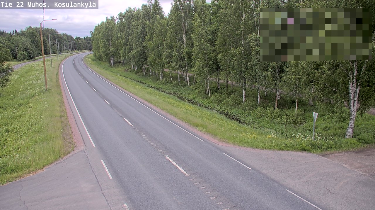 Weather Camera Image Road 22 Muhos, Kosulankylä, Muhos, Pohjois-Pohjanmaa