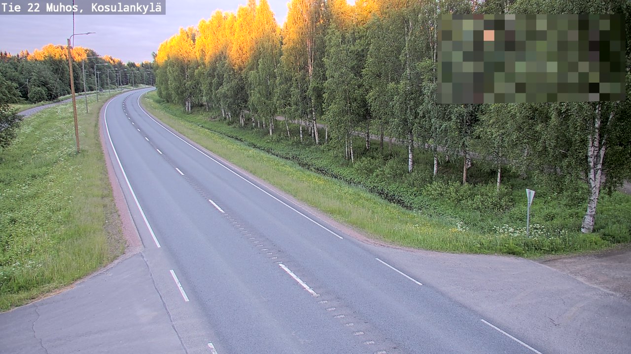 Weather Camera Image Road 22 Muhos, Kosulankylä, Muhos, Pohjois-Pohjanmaa