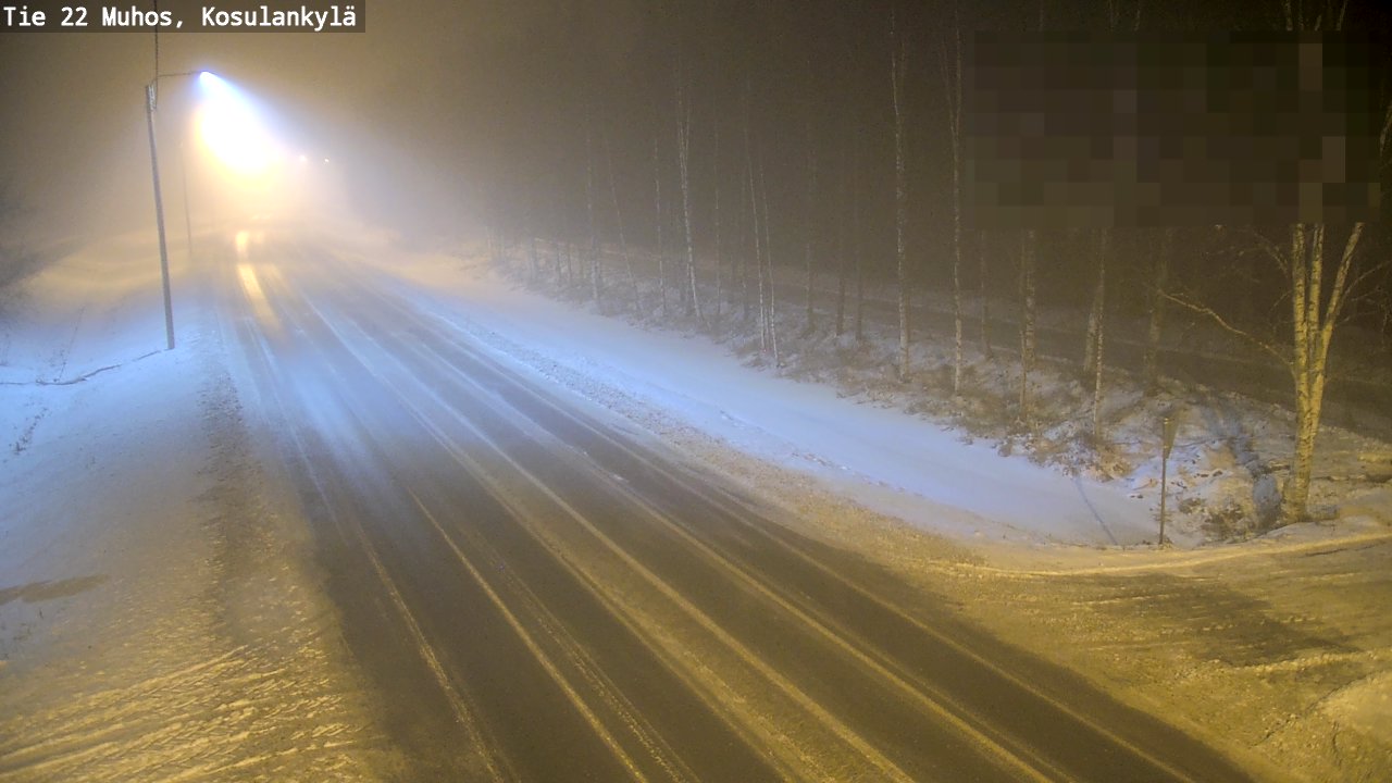 Weather Camera Image Väg 22 Muhos, Kosulankylä, Muhos, Pohjois-Pohjanmaa