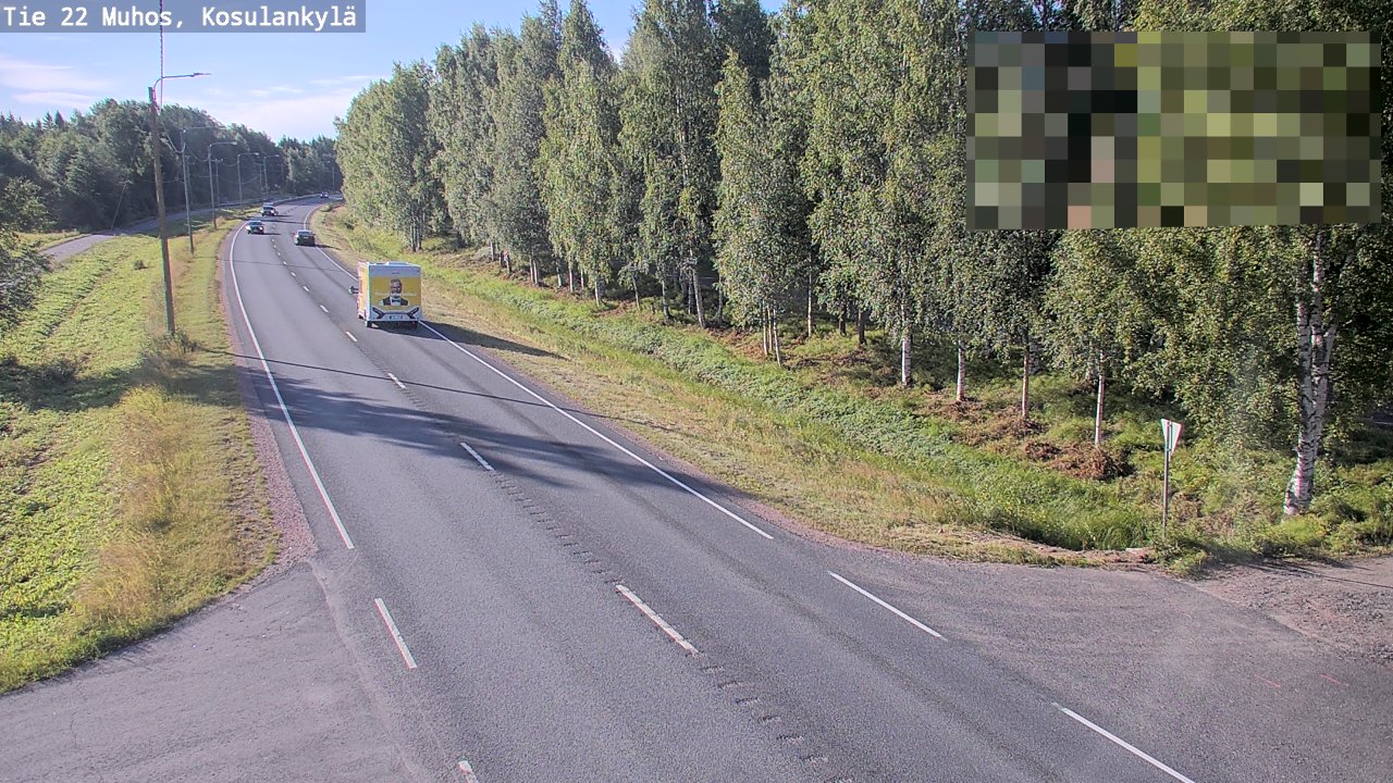 Weather Camera Image Road 22 Muhos, Kosulankylä, Muhos, Pohjois-Pohjanmaa
