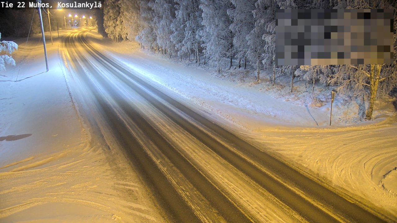 Weather Camera Image Väg 22 Muhos, Kosulankylä, Muhos, Pohjois-Pohjanmaa