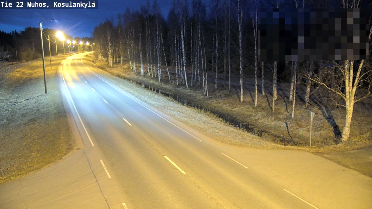 Weather Camera Image Road 22 Muhos, Kosulankylä, Muhos, Pohjois-Pohjanmaa