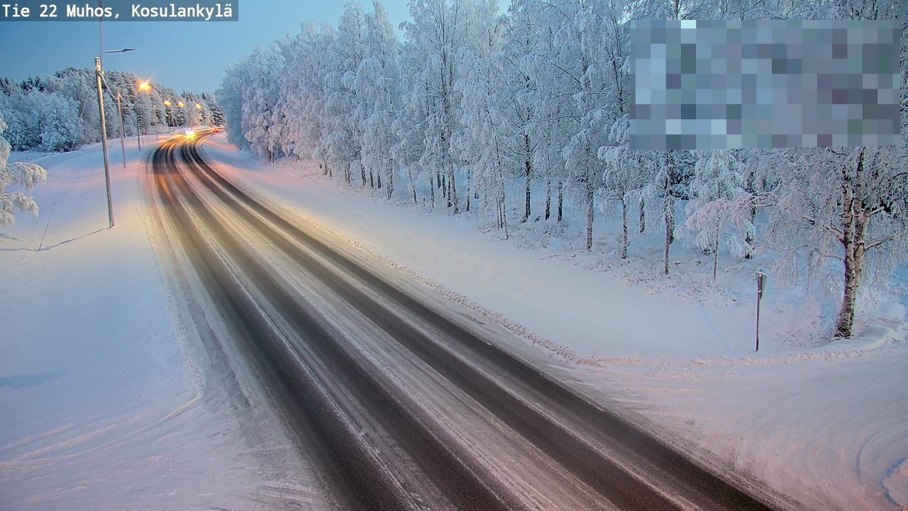 Weather Camera Image Road 22 Muhos, Kosulankylä, Muhos, Pohjois-Pohjanmaa