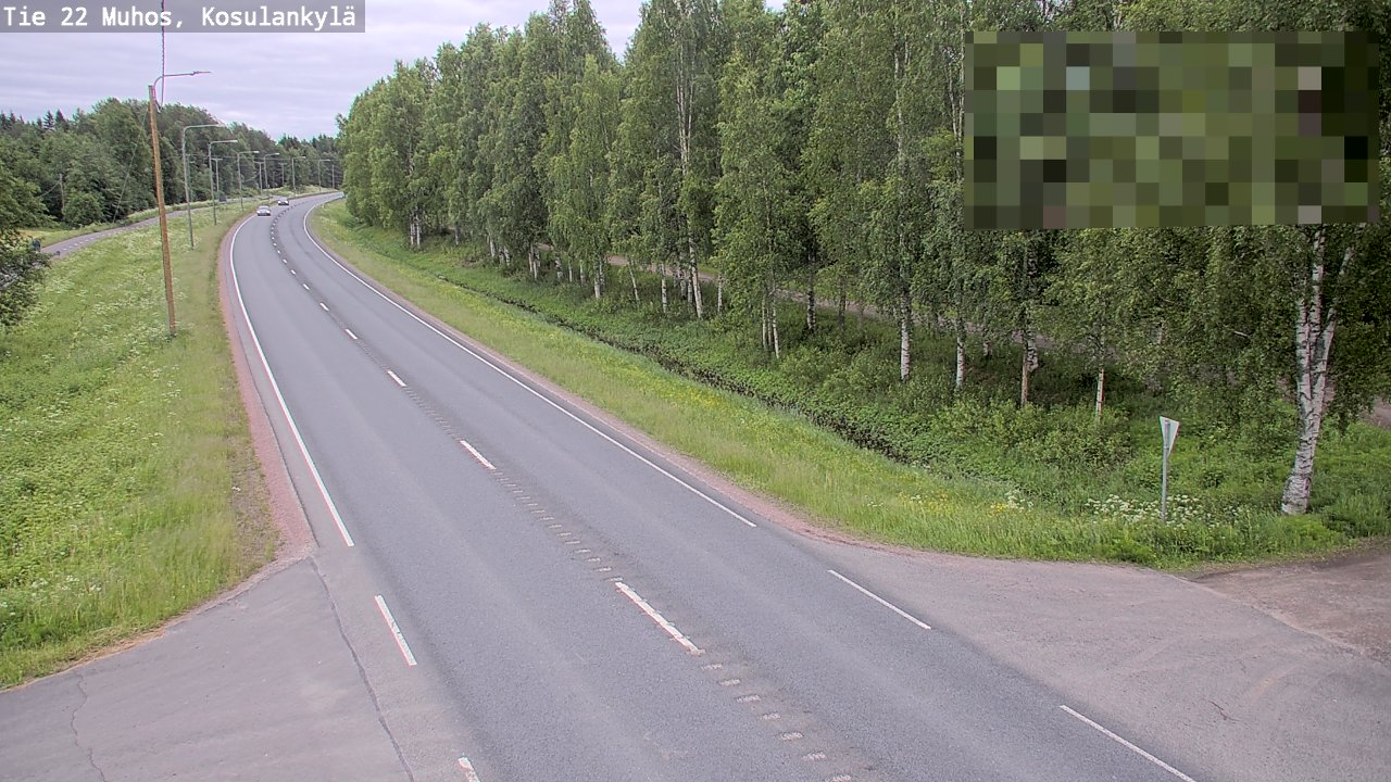 Weather Camera Image Road 22 Muhos, Kosulankylä, Muhos, Pohjois-Pohjanmaa