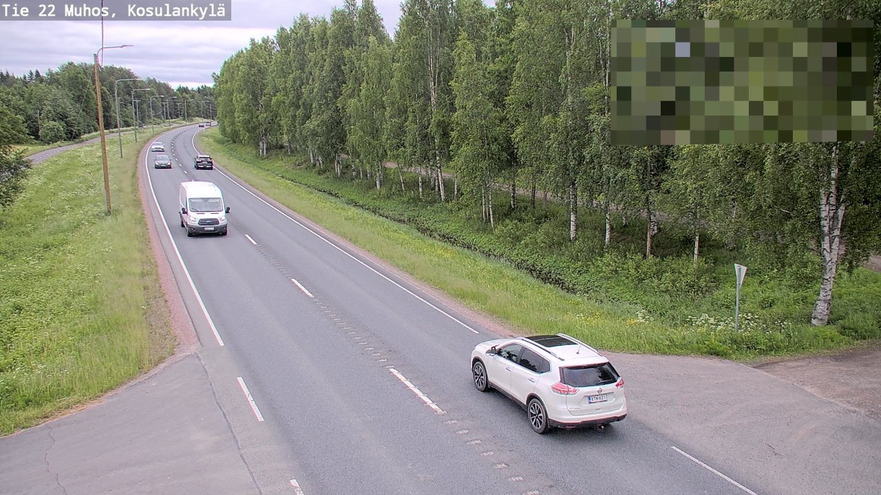 Weather Camera Image Road 22 Muhos, Kosulankylä, Muhos, Pohjois-Pohjanmaa