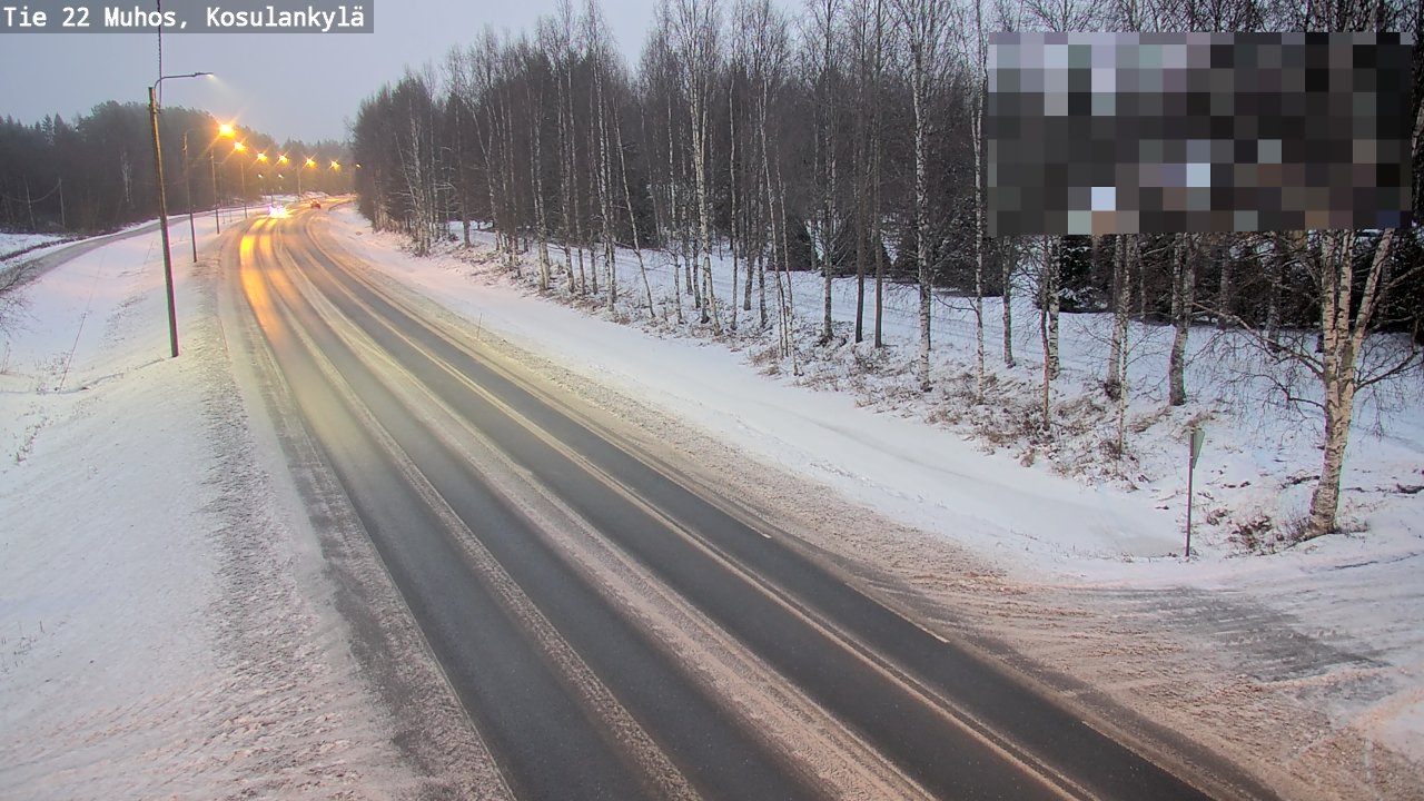 Weather Camera Image Väg 22 Muhos, Kosulankylä, Muhos, Pohjois-Pohjanmaa
