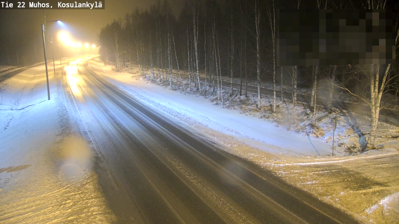Weather Camera Image Väg 22 Muhos, Kosulankylä, Muhos, Pohjois-Pohjanmaa