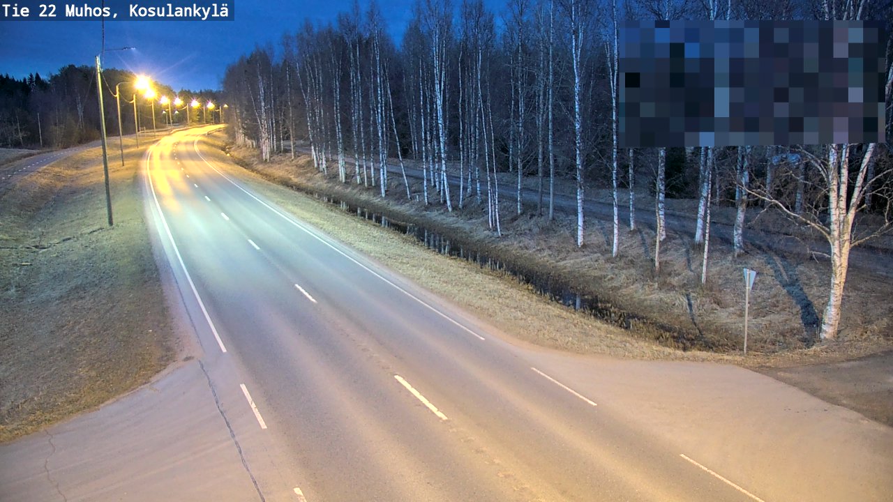 Weather Camera Image Road 22 Muhos, Kosulankylä, Muhos, Pohjois-Pohjanmaa