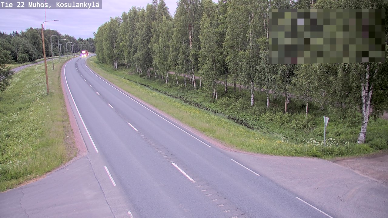 Weather Camera Image Road 22 Muhos, Kosulankylä, Muhos, Pohjois-Pohjanmaa