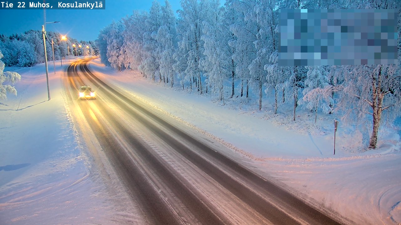 Weather Camera Image Road 22 Muhos, Kosulankylä, Muhos, Pohjois-Pohjanmaa