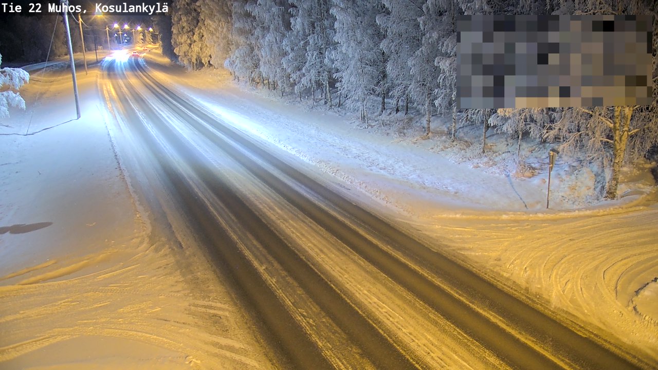 Weather Camera Image Väg 22 Muhos, Kosulankylä, Muhos, Pohjois-Pohjanmaa