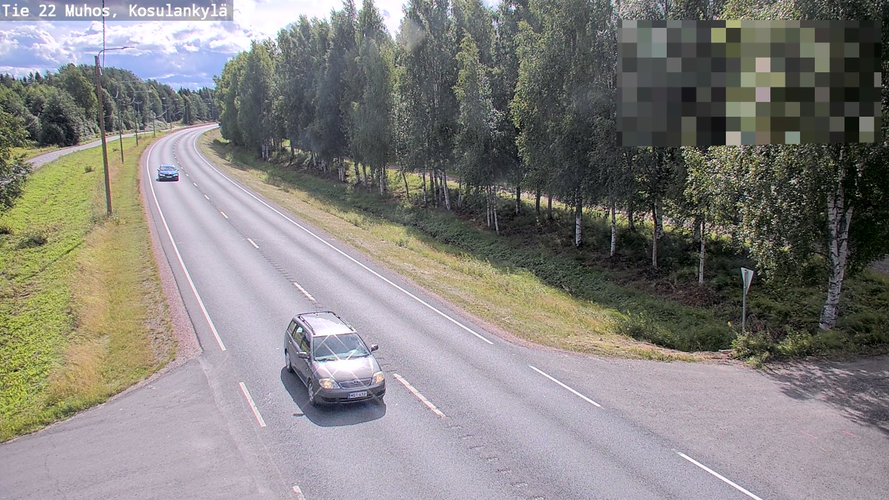 Weather Camera Image Väg 22 Muhos, Kosulankylä, Muhos, Pohjois-Pohjanmaa