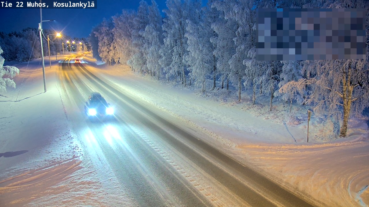 Weather Camera Image Road 22 Muhos, Kosulankylä, Muhos, Pohjois-Pohjanmaa