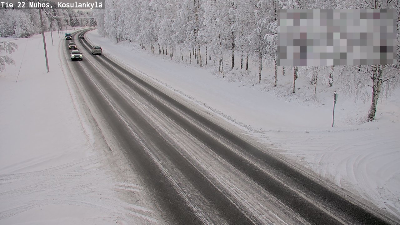 Weather Camera Image Väg 22 Muhos, Kosulankylä, Muhos, Pohjois-Pohjanmaa
