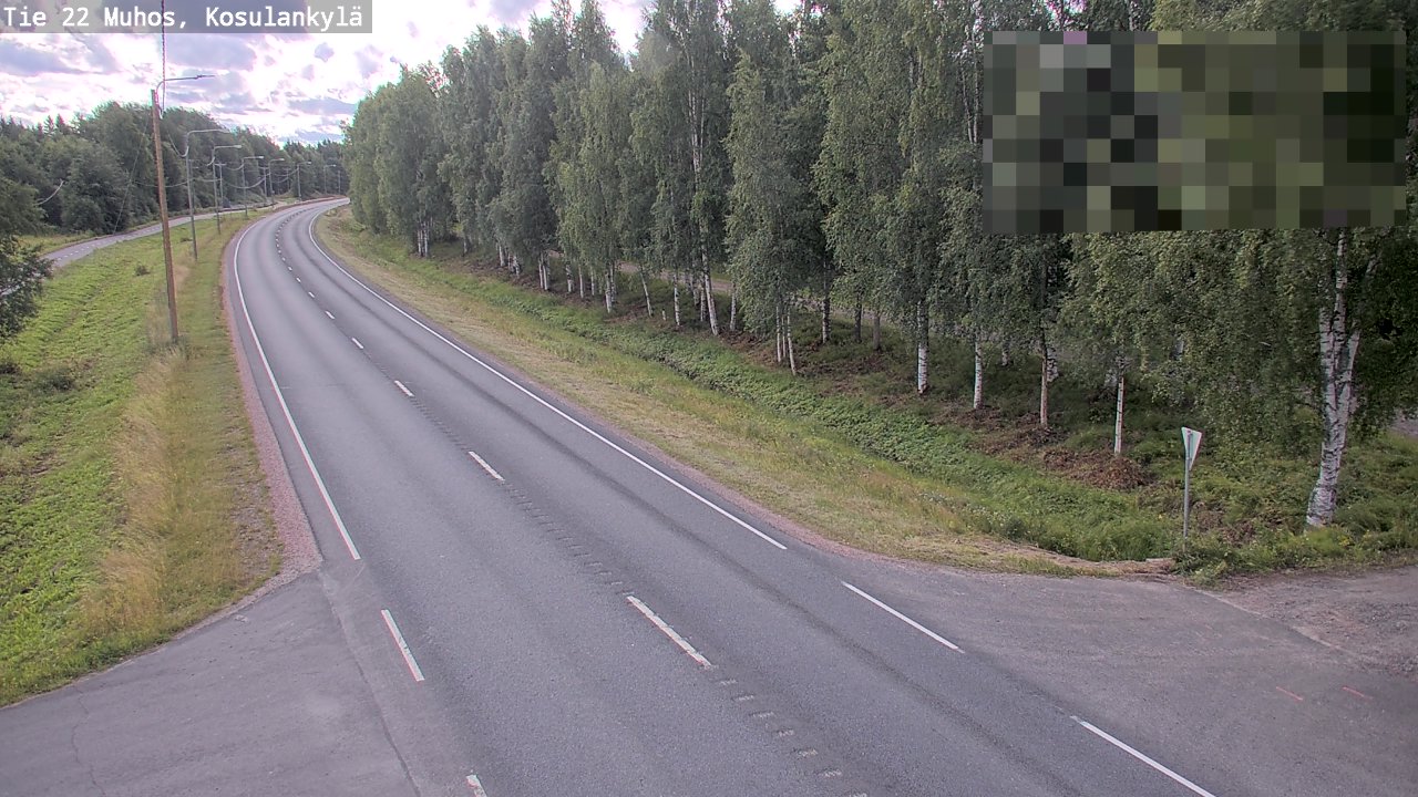 Weather Camera Image Road 22 Muhos, Kosulankylä, Muhos, Pohjois-Pohjanmaa