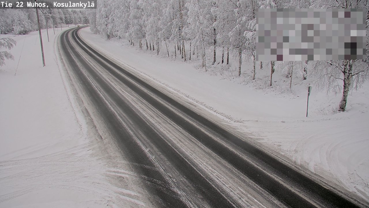 Weather Camera Image Väg 22 Muhos, Kosulankylä, Muhos, Pohjois-Pohjanmaa