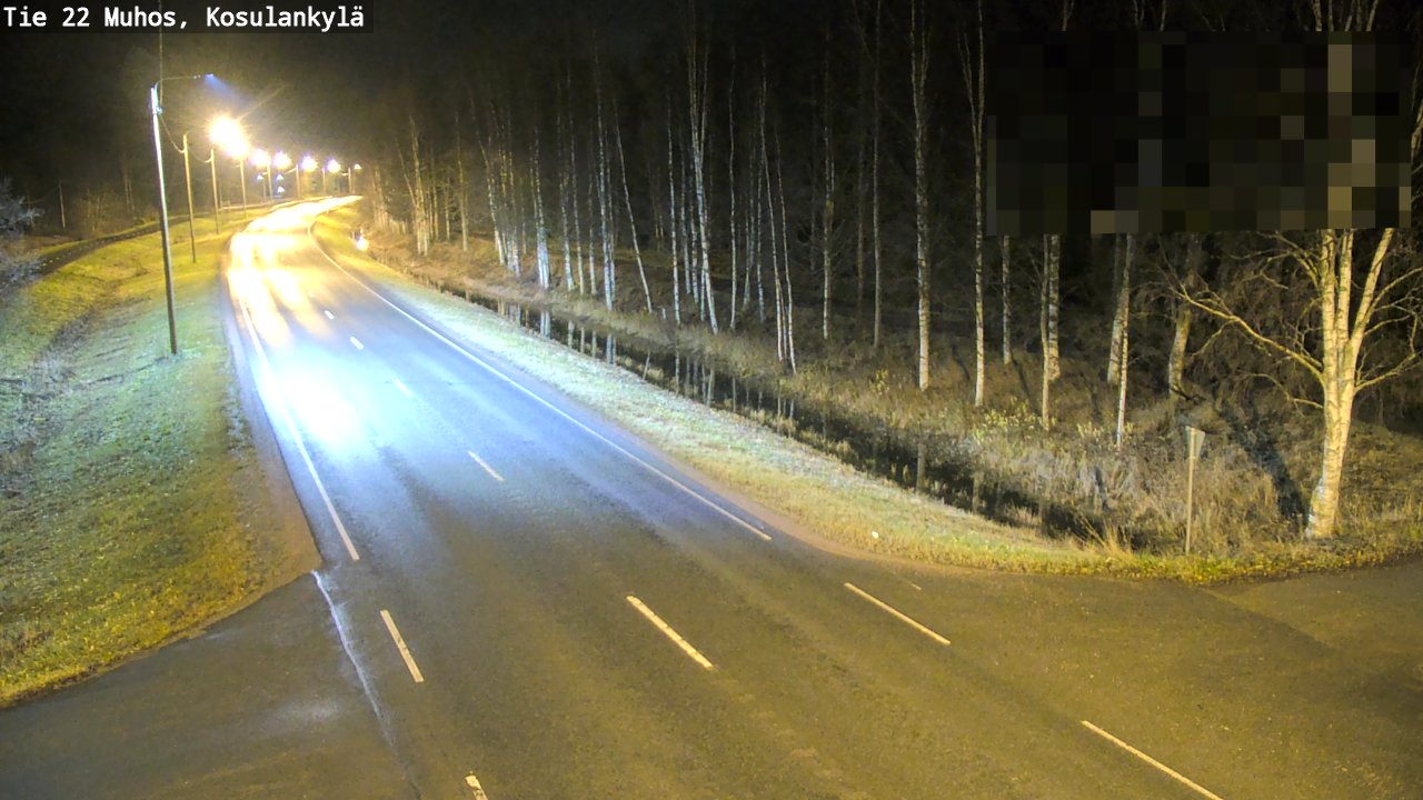 Weather Camera Image Väg 22 Muhos, Kosulankylä, Muhos, Pohjois-Pohjanmaa
