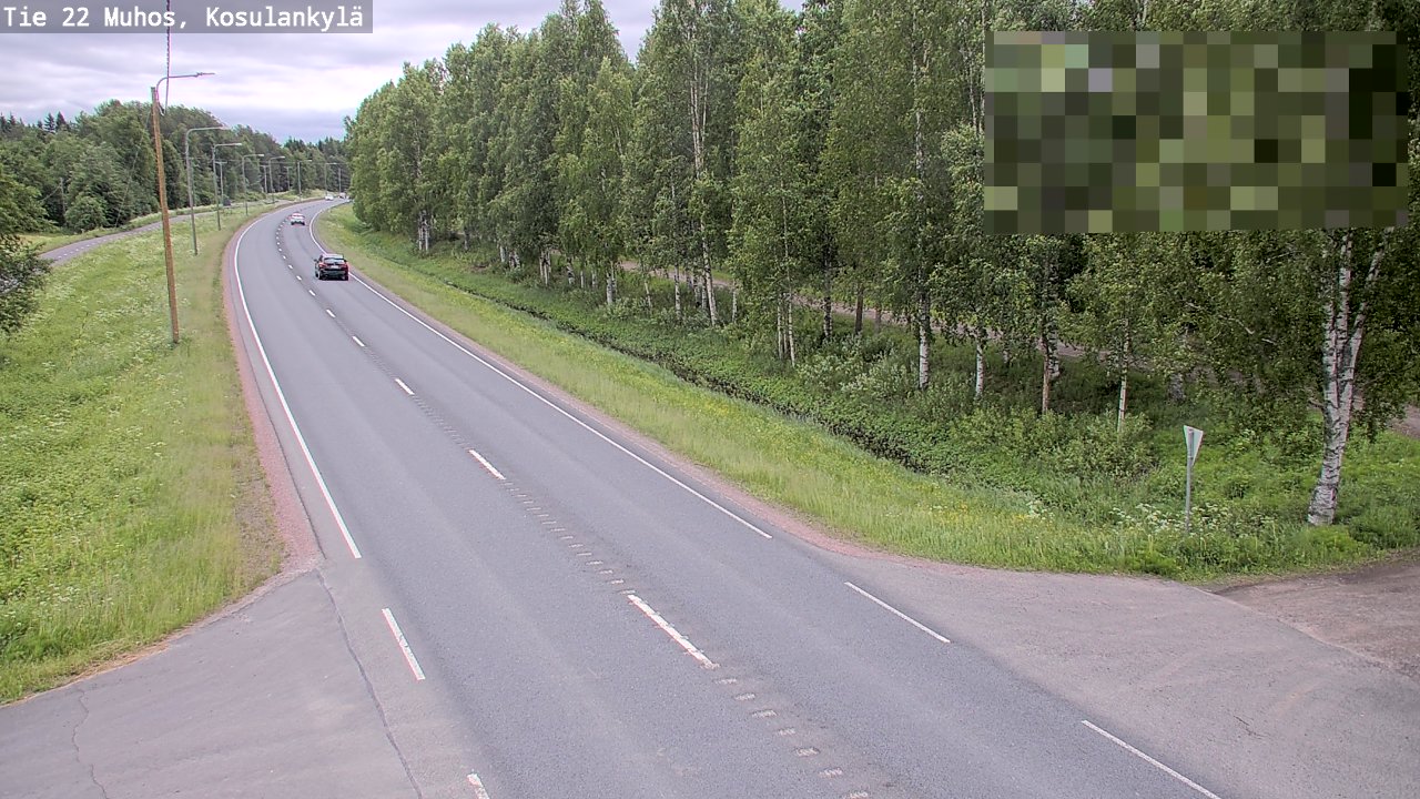 Weather Camera Image Road 22 Muhos, Kosulankylä, Muhos, Pohjois-Pohjanmaa