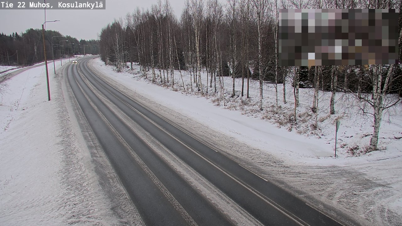 Weather Camera Image Väg 22 Muhos, Kosulankylä, Muhos, Pohjois-Pohjanmaa