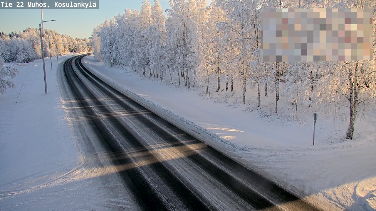 Weather Camera Image Road 22 Muhos, Kosulankylä, Muhos, Pohjois-Pohjanmaa