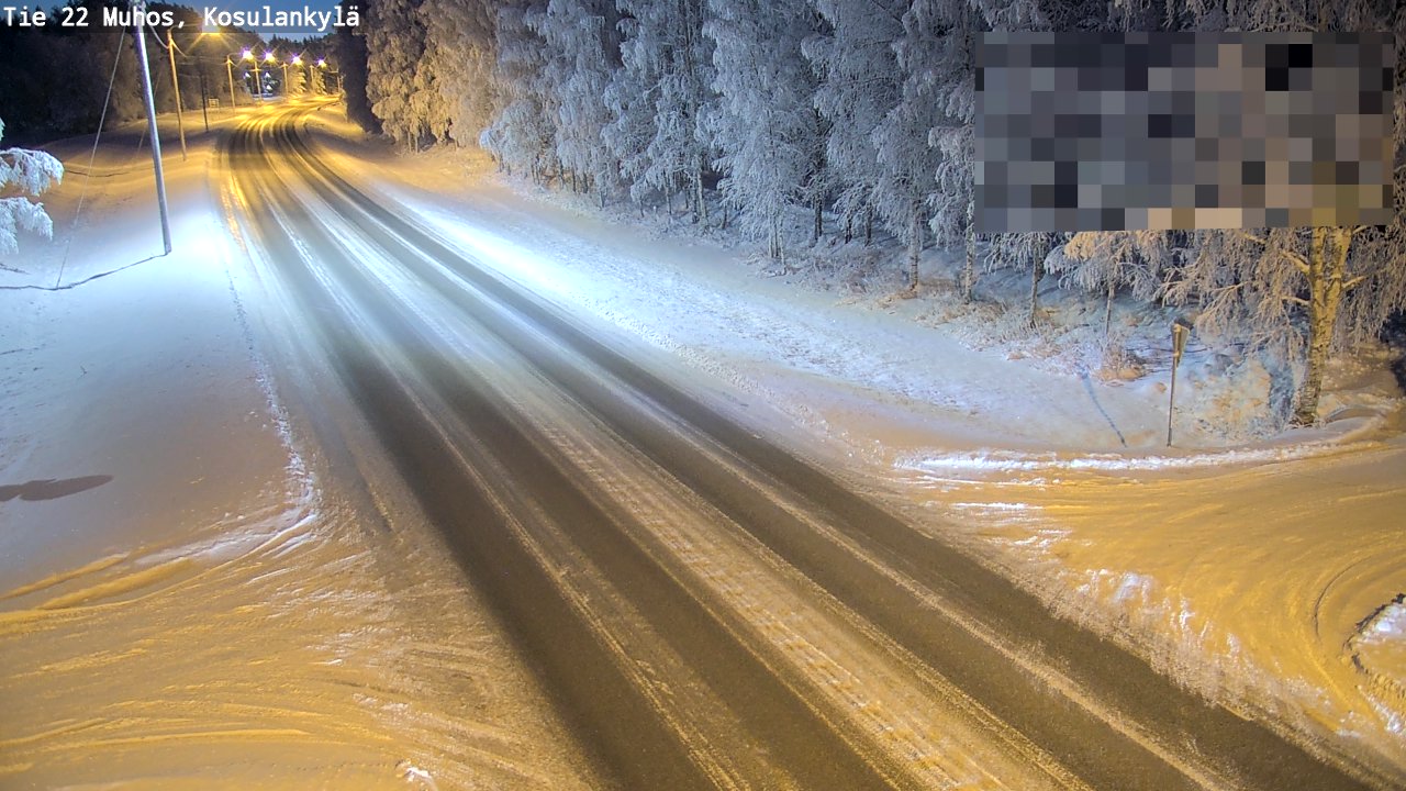 Weather Camera Image Road 22 Muhos, Kosulankylä, Muhos, Pohjois-Pohjanmaa