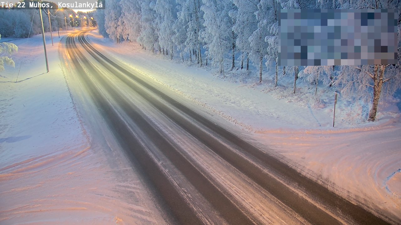Weather Camera Image Road 22 Muhos, Kosulankylä, Muhos, Pohjois-Pohjanmaa