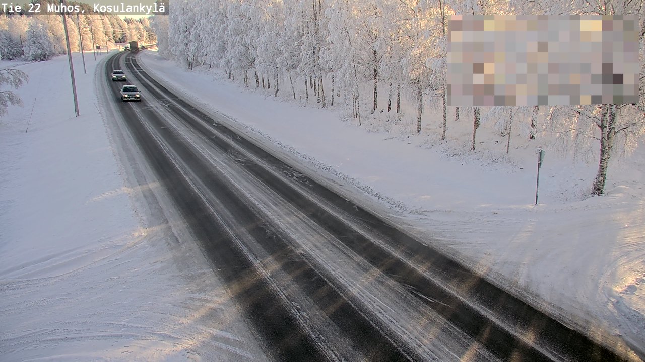 Weather Camera Image Road 22 Muhos, Kosulankylä, Muhos, Pohjois-Pohjanmaa
