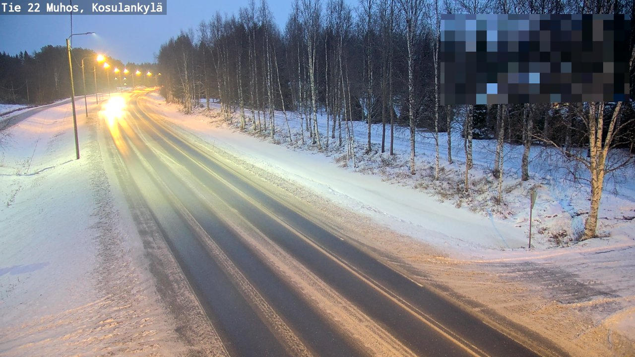 Weather Camera Image Väg 22 Muhos, Kosulankylä, Muhos, Pohjois-Pohjanmaa