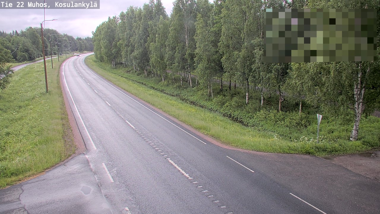 Weather Camera Image Väg 22 Muhos, Kosulankylä, Muhos, Pohjois-Pohjanmaa
