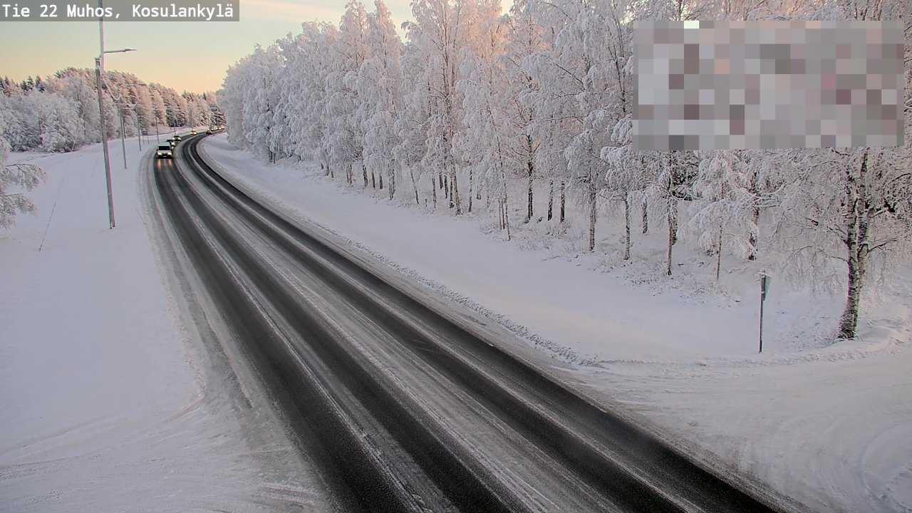 Weather Camera Image Road 22 Muhos, Kosulankylä, Muhos, Pohjois-Pohjanmaa