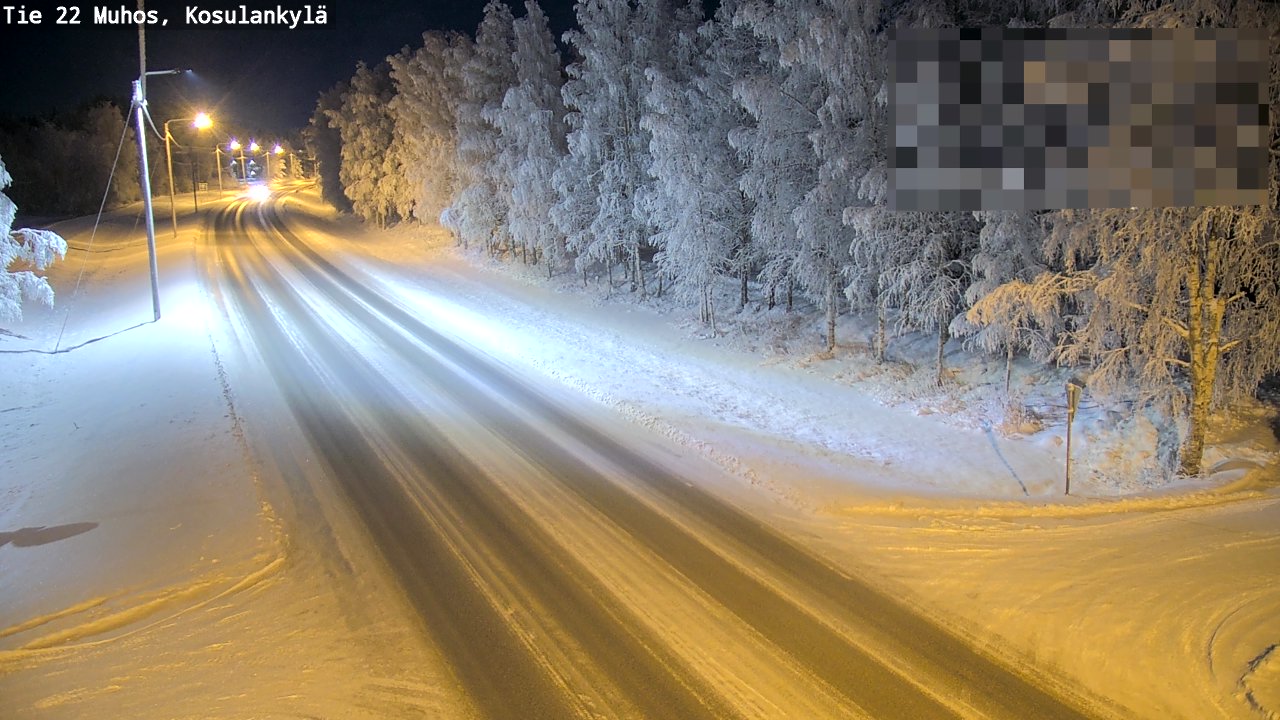 Weather Camera Image Road 22 Muhos, Kosulankylä, Muhos, Pohjois-Pohjanmaa