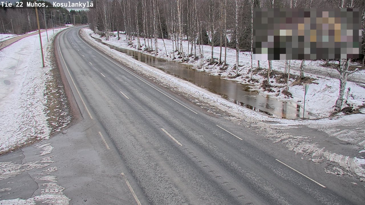 Weather Camera Image Väg 22 Muhos, Kosulankylä, Muhos, Pohjois-Pohjanmaa