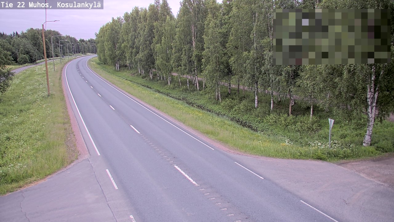Weather Camera Image Road 22 Muhos, Kosulankylä, Muhos, Pohjois-Pohjanmaa