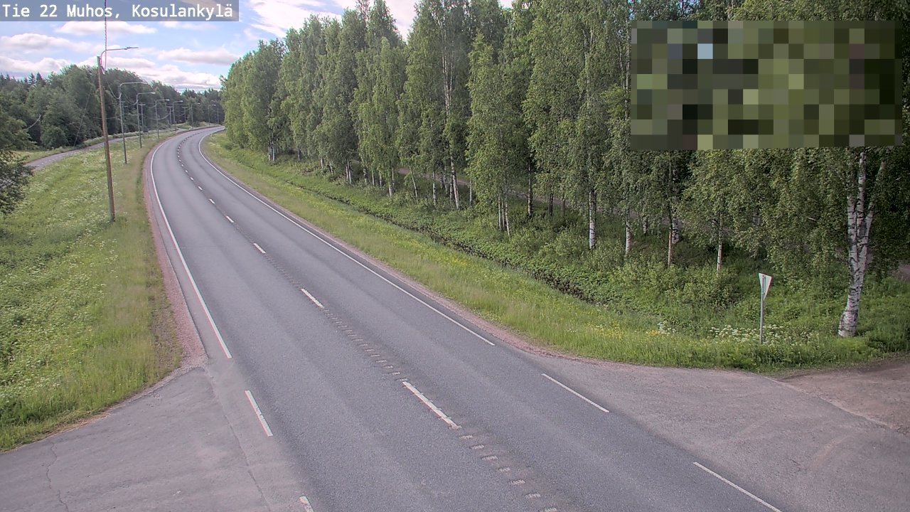 Weather Camera Image Road 22 Muhos, Kosulankylä, Muhos, Pohjois-Pohjanmaa