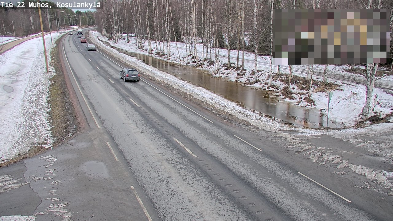 Weather Camera Image Väg 22 Muhos, Kosulankylä, Muhos, Pohjois-Pohjanmaa