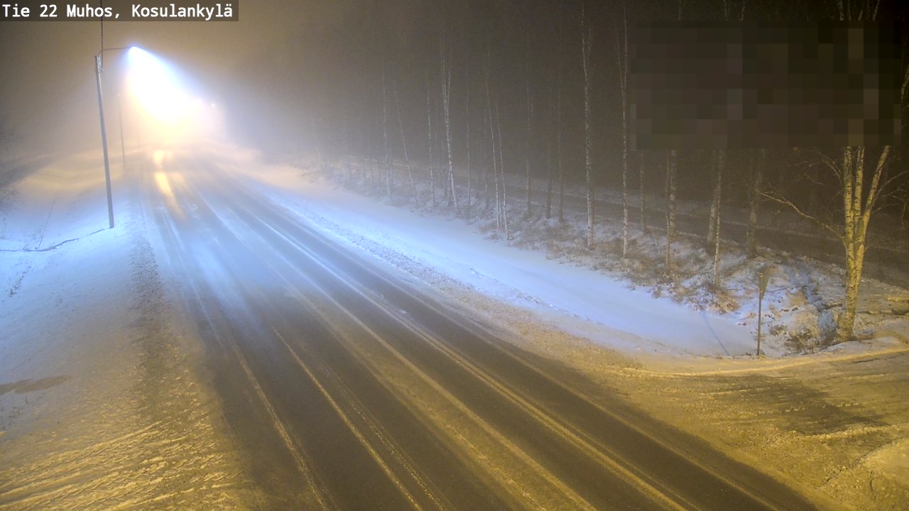 Weather Camera Image Väg 22 Muhos, Kosulankylä, Muhos, Pohjois-Pohjanmaa