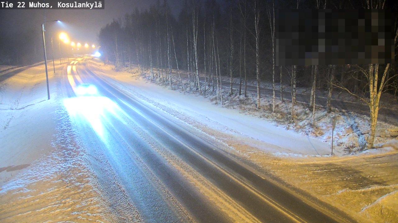 Weather Camera Image Väg 22 Muhos, Kosulankylä, Muhos, Pohjois-Pohjanmaa