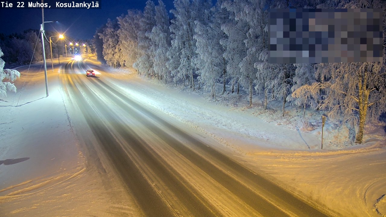 Weather Camera Image Road 22 Muhos, Kosulankylä, Muhos, Pohjois-Pohjanmaa