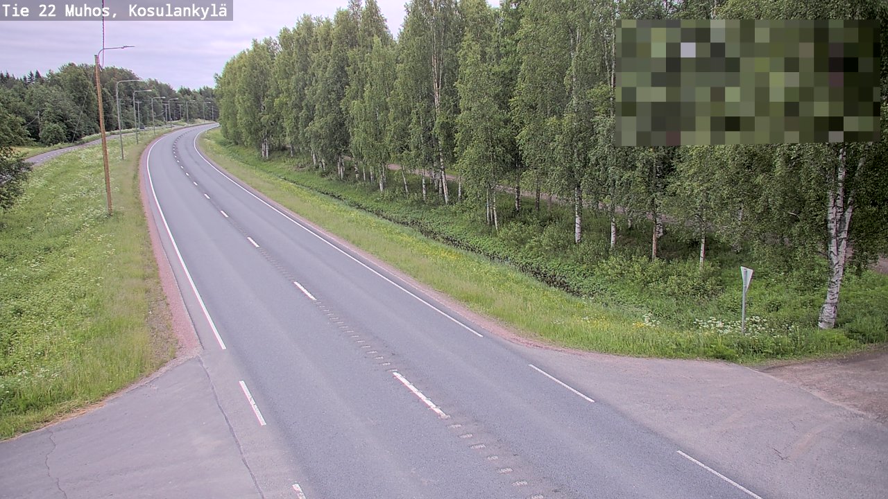 Weather Camera Image Road 22 Muhos, Kosulankylä, Muhos, Pohjois-Pohjanmaa