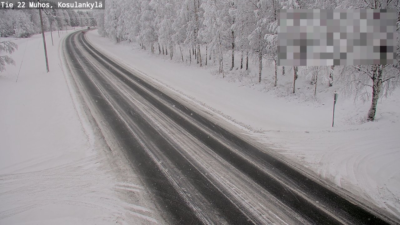 Weather Camera Image Väg 22 Muhos, Kosulankylä, Muhos, Pohjois-Pohjanmaa