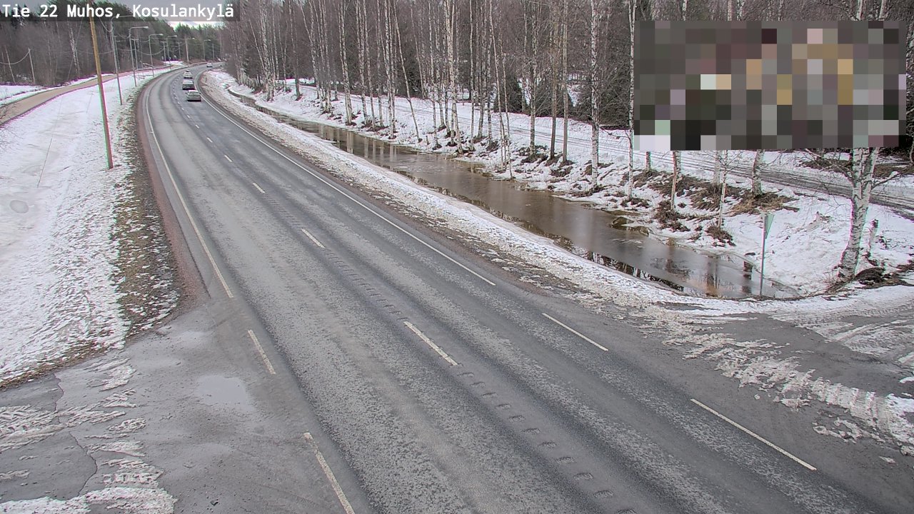 Weather Camera Image Väg 22 Muhos, Kosulankylä, Muhos, Pohjois-Pohjanmaa