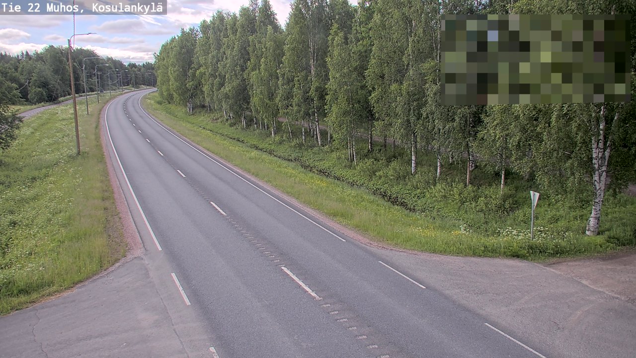 Weather Camera Image Road 22 Muhos, Kosulankylä, Muhos, Pohjois-Pohjanmaa